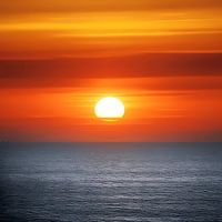 Golden Ocean Sunset Glow