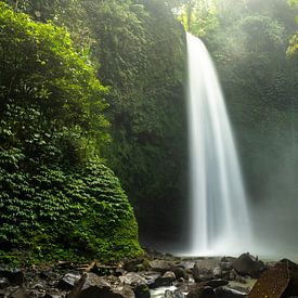 Jungle waterfall van Jonathan Krijgsman