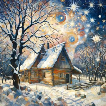 Besneeuwde hut van Jutta Maria Pusl