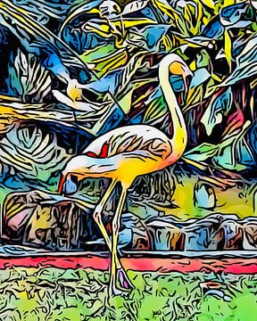 Flamingo van zam art