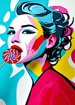 Mevrouw Lollipop van Gallery of Wonders | Exclusive Wandbilder