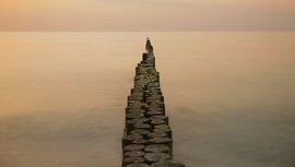 Buhne im Meer van Annette Sturm