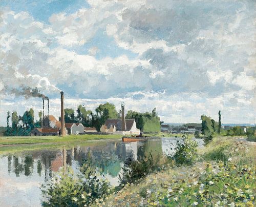 The River Oise near Pontoise (1873) painting by Camille Pissarro.