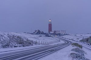 L'hiver sur le phare de Texel Eierland sur Texel360Fotografie Richard Heerschap