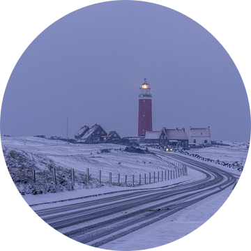 Winter op Texel Vuurtoren Eierland van Texel360Fotografie Richard Heerschap