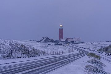 Winter auf Texel Eierland Leuchtturm von Texel360Fotografie Richard Heerschap