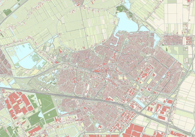 Kaart van Zoetermeer van Rebel Ontwerp