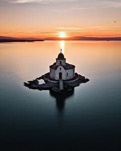 Sonnenuntergang über der Insel