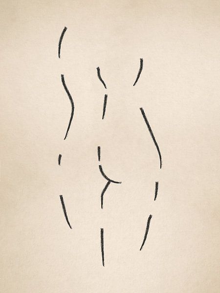 Weibliche Figur Linienzeichnung von MDRN HOME