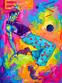 Vibrant Abstract Dancer by HUGO