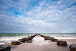 Buhnen an der Küste der Ostsee
