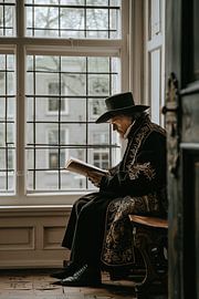 Porträt Mann im Stil von Vermeer von Karina Brouwer