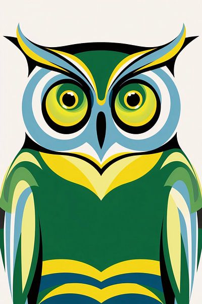 Colourful owl in pop art style by Imperial Art House