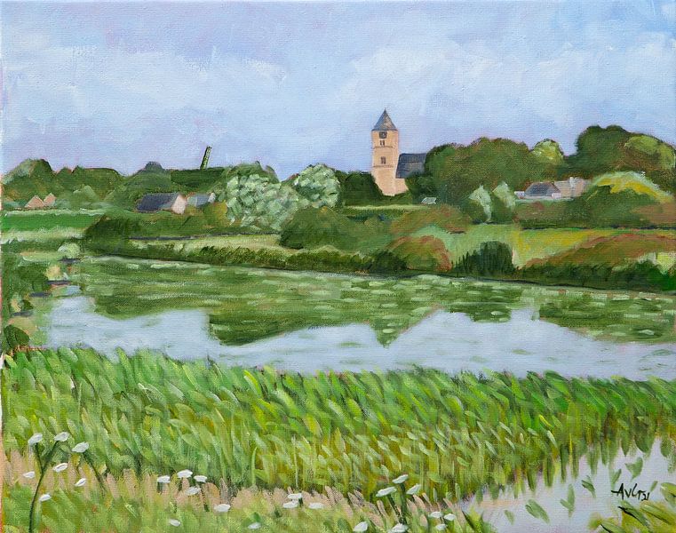 De Kolk nabij Zalk van Antonie van Gelder Beeldend kunstenaar