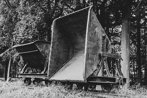 Vieux camion de transport de tourbe