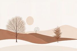Calm landscape with neutral colours by Art & Soul Creations