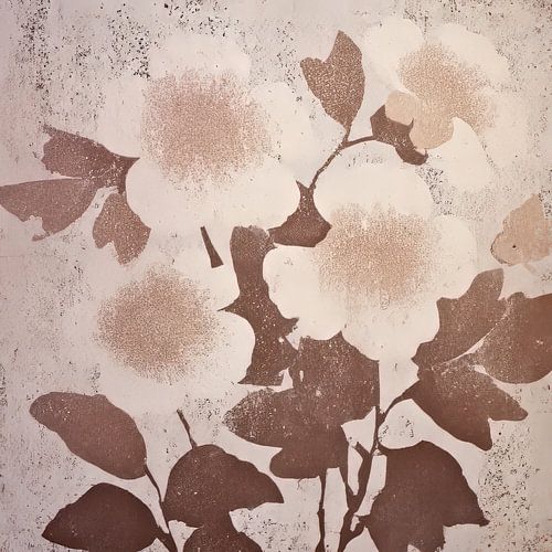 Soft Flowers in Sepia Tones