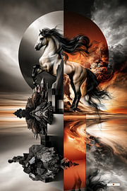 surrealistisch droomlandschap / surreal dreamscape van Gelissen Artworks