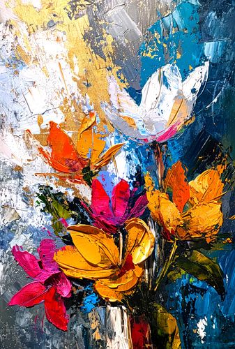 Florale Pracht in Olieverf