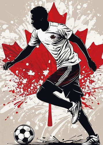 Canada voetbalspeler schaduw silhouet