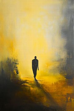 Eenzaam pad in het licht van Poster Art Shop