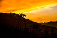 Pagoda sunset van René Meester thumbnail