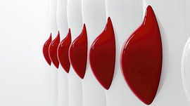 Rote Formen von Frank Heinz