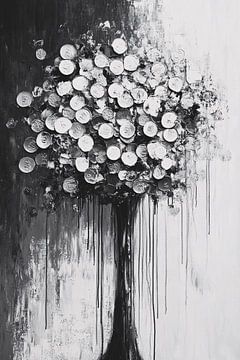 Abstracte boom met munten van Art & Soul Creations