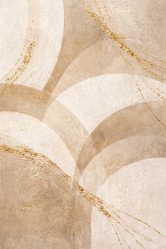 Stille goldene Bögen – Minimalistisch, neutral, abstrakt