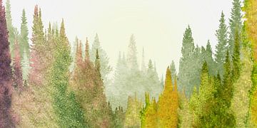 aquarelle forêt d'automne sur Dellaert Designs