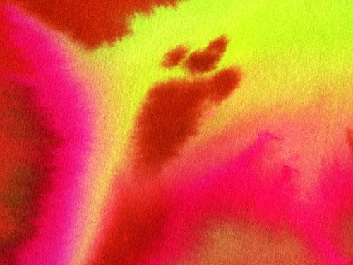 Furiosity - detail van een kleurrijk en uniek handgemaakt aquarel