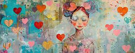 Hearts | Serene Heart Dream von Abstraktes Gemälde