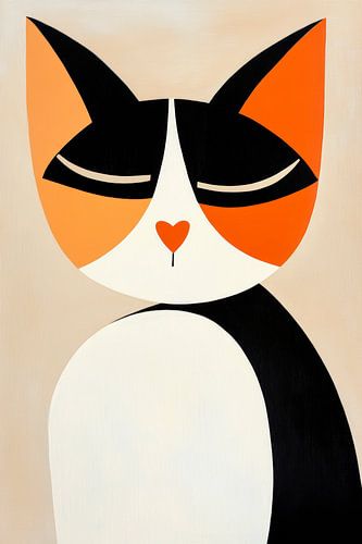 Farbenfrohe Stille – Katzenblick