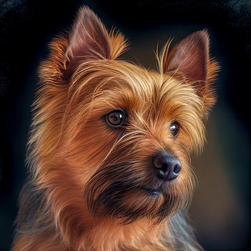 Portrait d'un Yorkshire Terrier Illustration sur Animaflora PicsStock