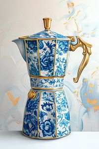 Coffee - Italian Percolator in Delft Blue