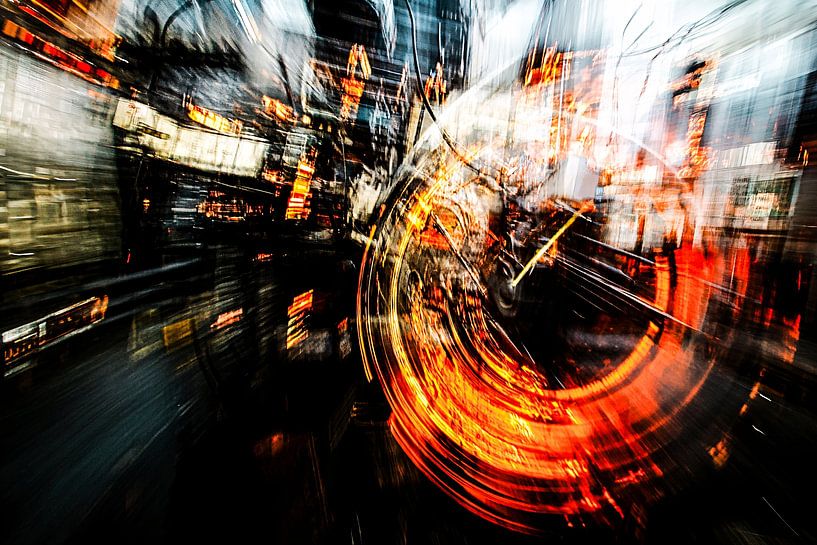 Dynamisch abstract lichtspel kunst van Art & Soul Creations