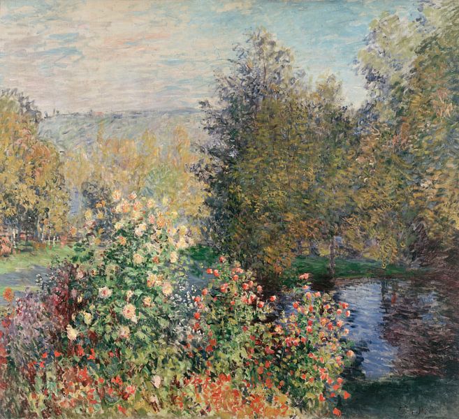 Hoek van de tuin bij Montgeron, Claude Monet von Meesterlijcke Meesters