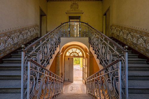 Stairway in golden light