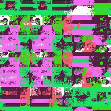 Groen paarse abstracte textuur van Laly Laura