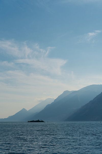 Mountains on the western shore of Lake Garda by Heiko Kueverling