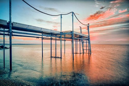 Steiger in het morgenrood