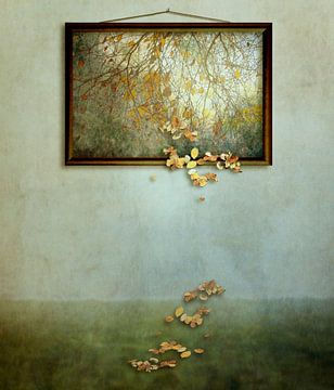 Fallende Herbstblätter von Marijke van Loon