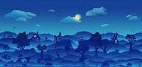 Sprookjesland bij nacht van Petra van Berkum thumbnail