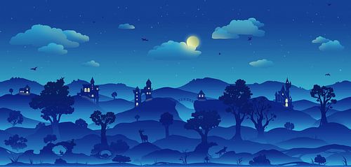 Märchenland in der Nacht