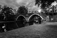 De Vollersbrug vanaf Twijnstraat aan de Werf in Utrecht van André Blom Fotografie Utrecht thumbnail
