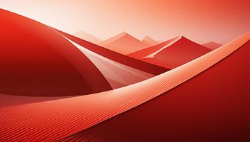 Rode woestijn met patroon van Mustafa Kurnaz