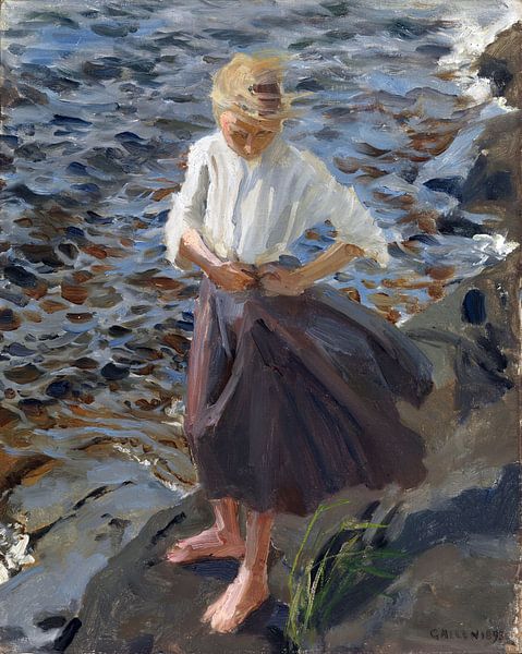 Akseli Gallen-Kallela, A Girl Standing in the Wind, 1893 by Atelier Liesjes