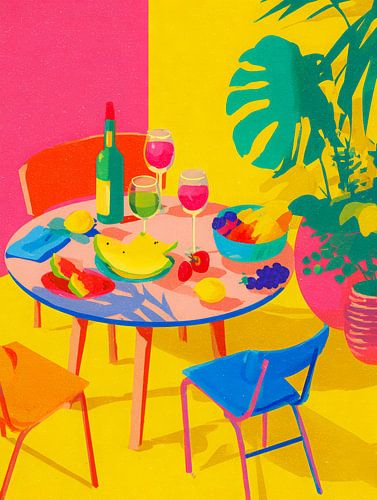 Table d'été - Un festin tropical de couleurs et de saveurs