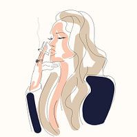 Smoking woman