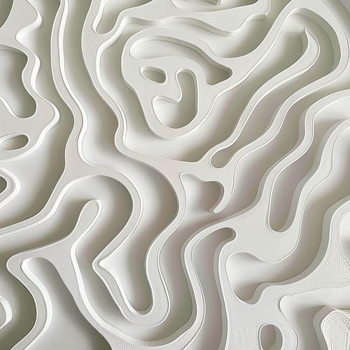 Profondeurs organiques en blanc et beige